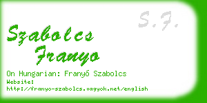 szabolcs franyo business card