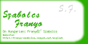 szabolcs franyo business card